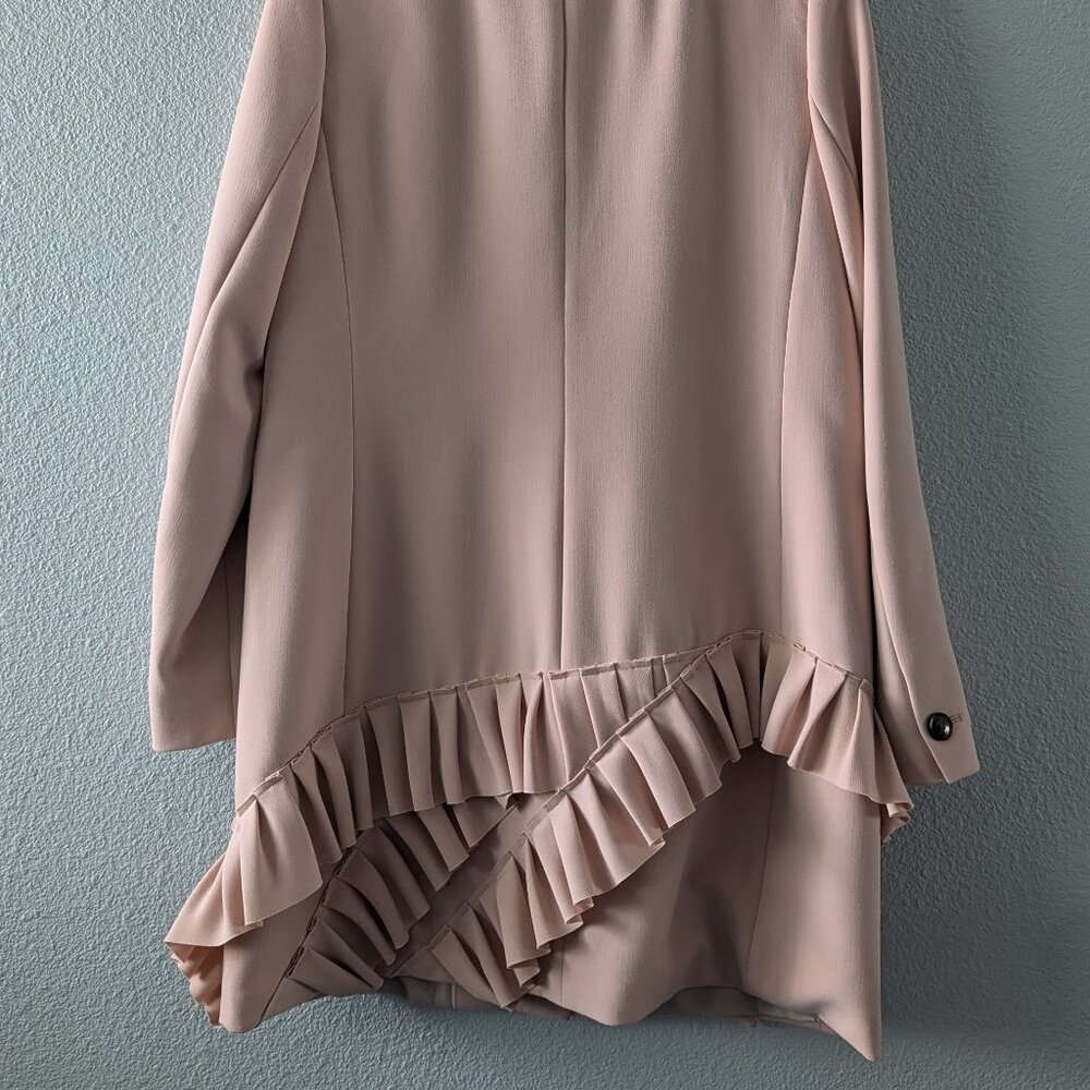 NWT Olivia Palermo x Banana Republic Women's Ruffle Accent Coat S - Picture 5 of 10